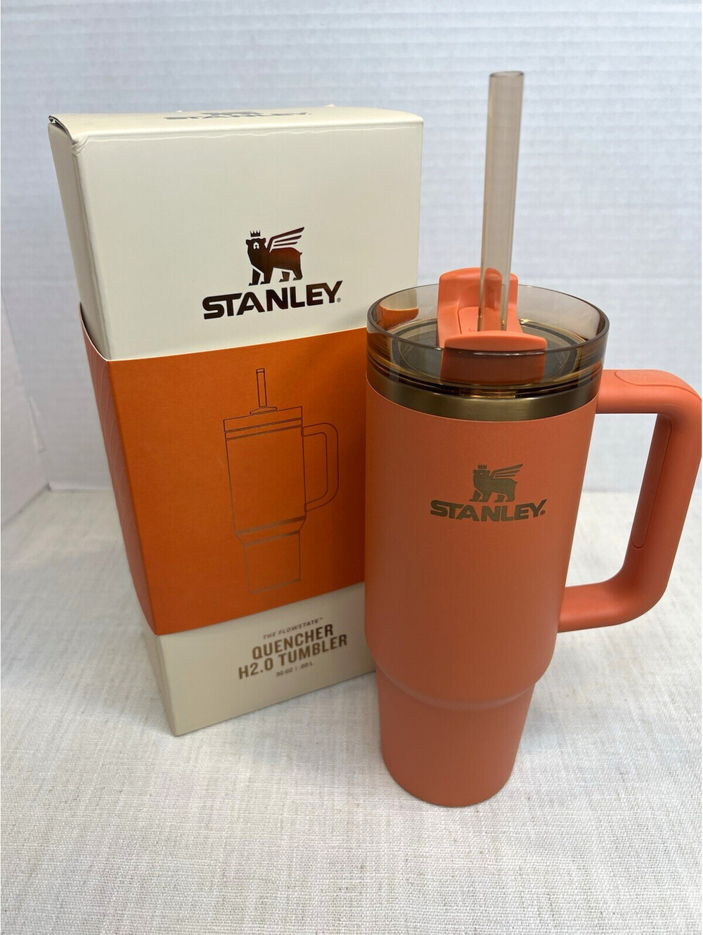 Stanley Quencher H2.0 30 oz Pumpkin Spice Insulated Tumbler w/ Handle Lid Straw